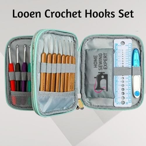 Looen Crochet Hooks Set with Case: Crochet Hook Kit for Beginners